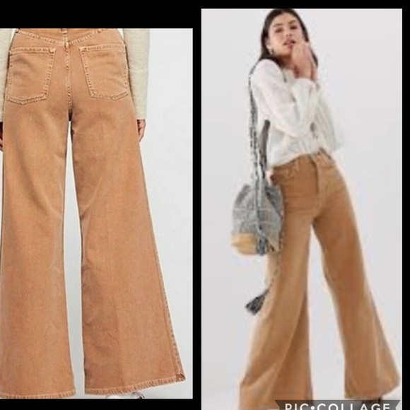 Free People Denim - 🆕 Free People Super High Rise Wide Leg Jea…